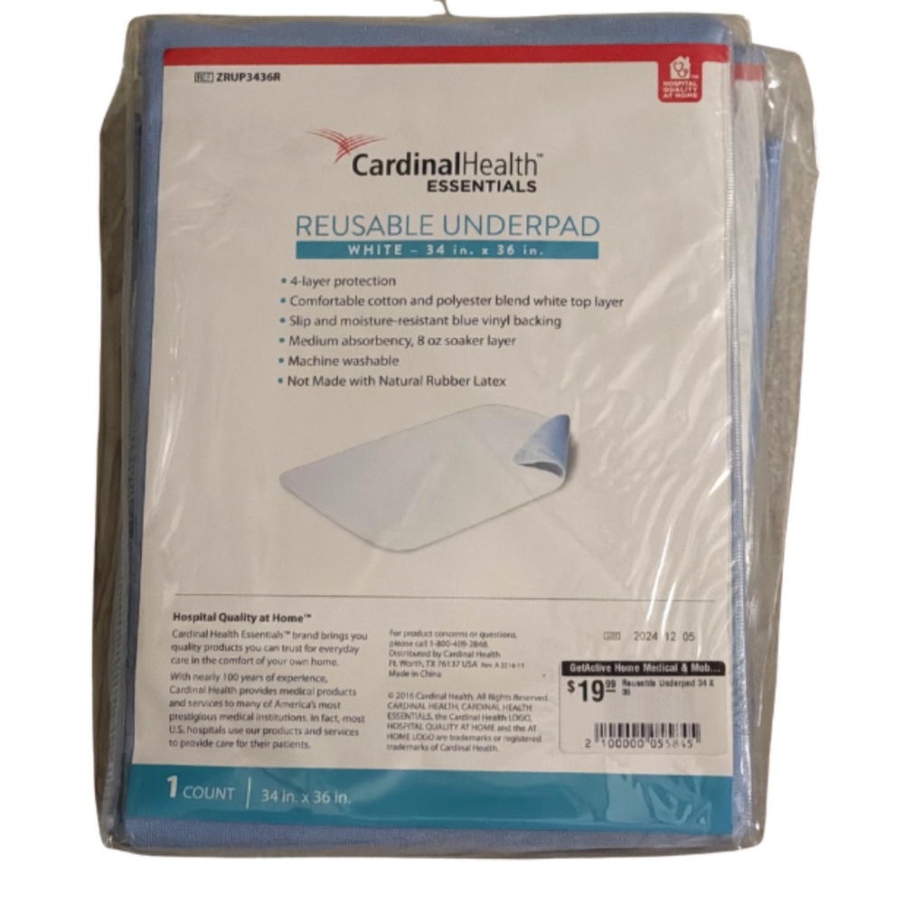 NEW Cardinal Health Protective Underpad - White - 34x36 - SET OF 2